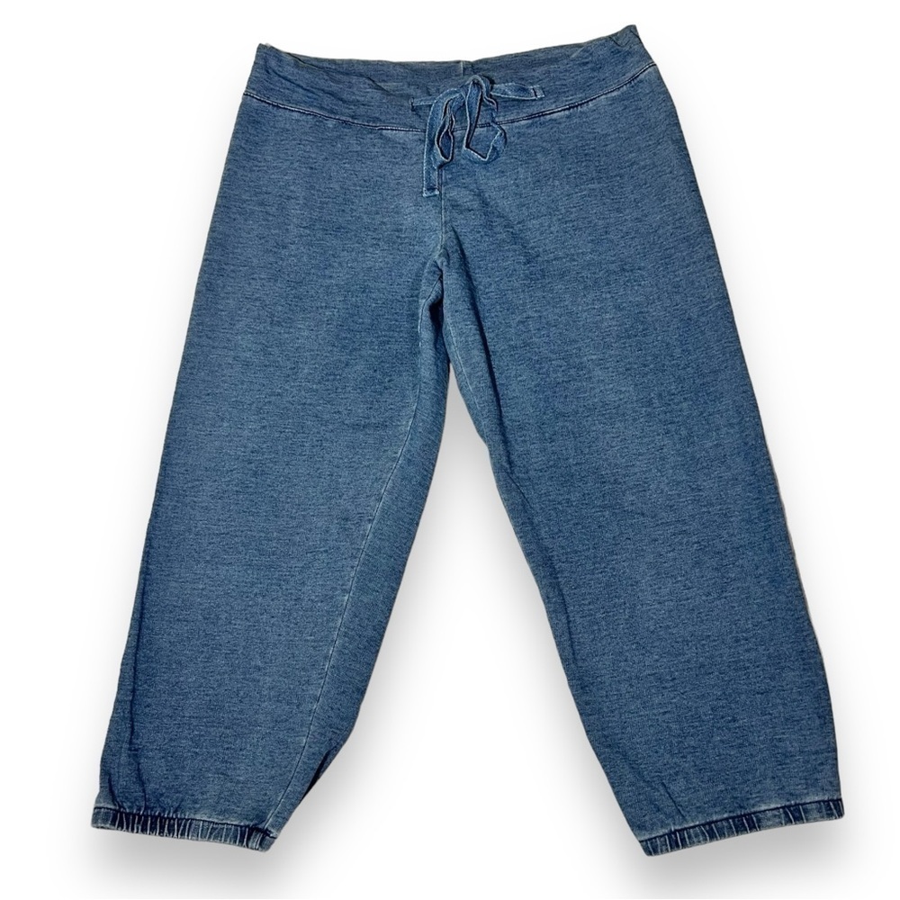 Fabletics Women’s Cropped Jogger Blue Denim Size Small